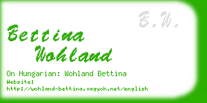 bettina wohland business card